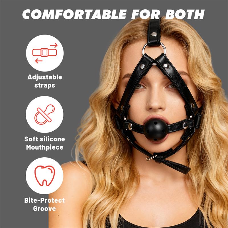 CHISA - HEAD HARNESS WITH BREATHABLE BALL GAG