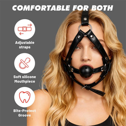 CHISA - HEAD HARNESS WITH BREATHABLE BALL GAG