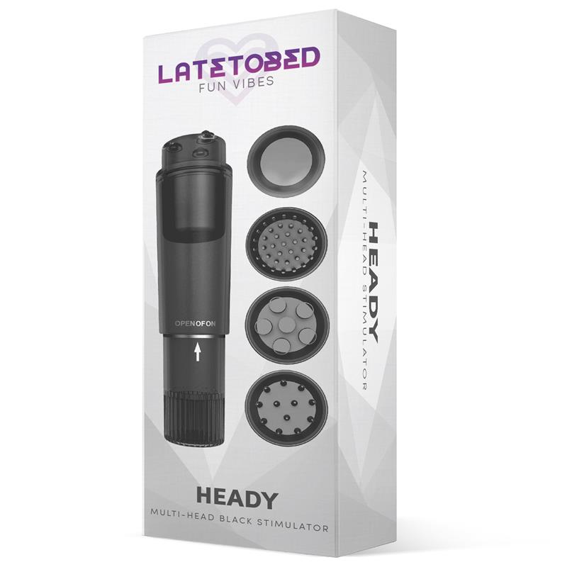 LATETOBED - HEADY STIMULATOR MULTI-HEAD BLACK