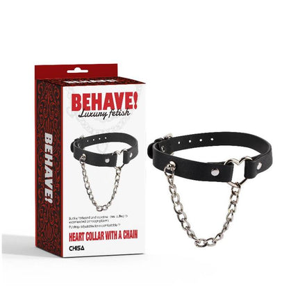 CHISA - HEART COLLAR WITH A CHAIN 47CM