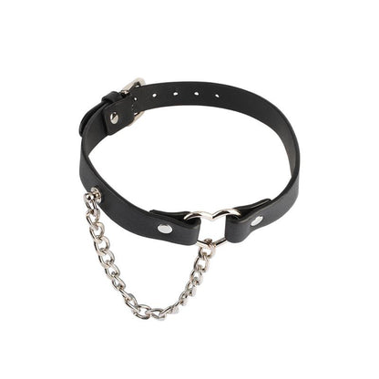CHISA - HEART COLLAR WITH A CHAIN 47CM