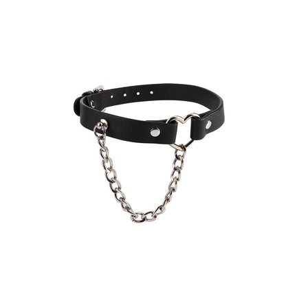 CHISA - HEART COLLAR WITH A CHAIN 47CM