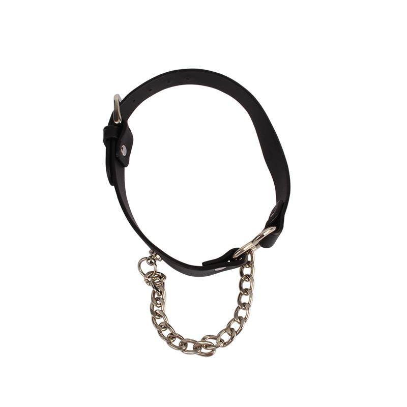CHISA - HEART COLLAR WITH A CHAIN 47CM