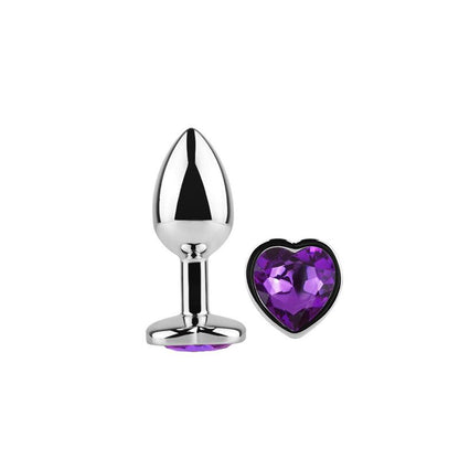AFTERDARK - HEART SHAPED BUTT PLUG PURPLE LAVENDER SIZE S