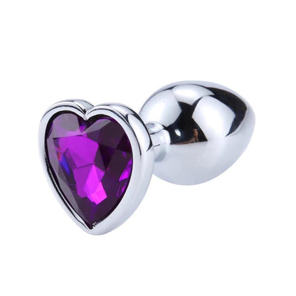 AFTERDARK - HEART SHAPED BUTT PLUG PURPLE LAVENDER SIZE S