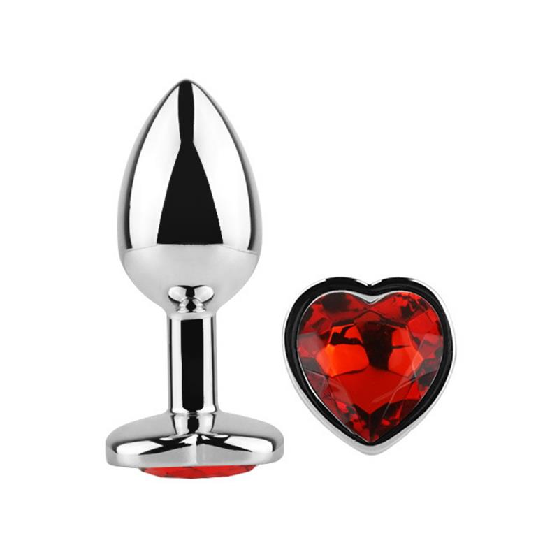 AFTERDARK - HEART SHAPED BUTT PLUG RED SCARLET SIZE L