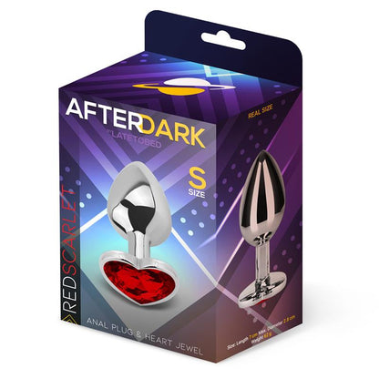 AFTERDARK - HEART SHAPED BUTT PLUG RED SCARLET SIZE S