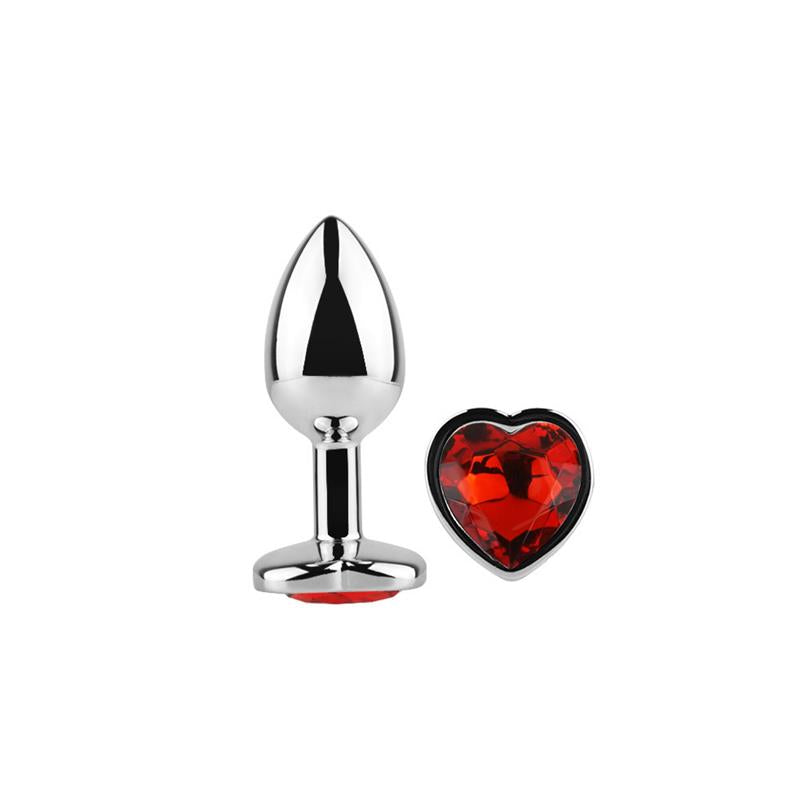 AFTERDARK - HEART SHAPED BUTT PLUG RED SCARLET SIZE S