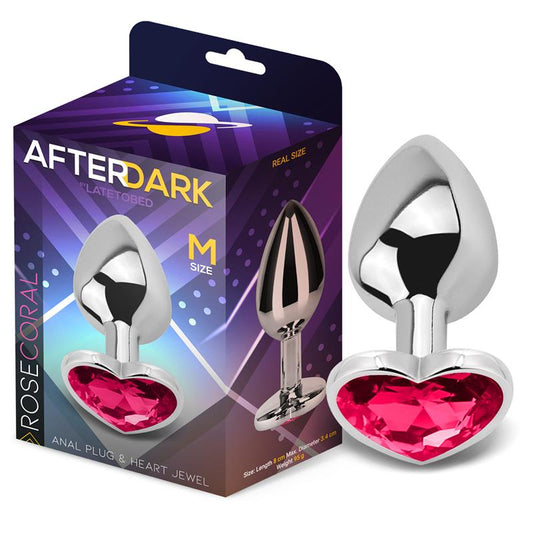AFTERDARK - HEART SHAPED BUTT PLUG ROSE CORAL SIZE M