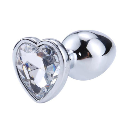 AFTERDARK - HEART SHAPED BUTT PLUG WHITE SIZE S
