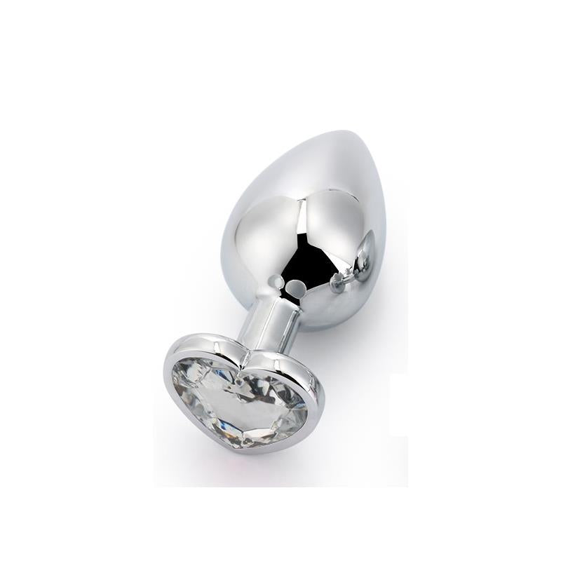 AFTERDARK - HEART SHAPED BUTT PLUG WHITE SIZE S