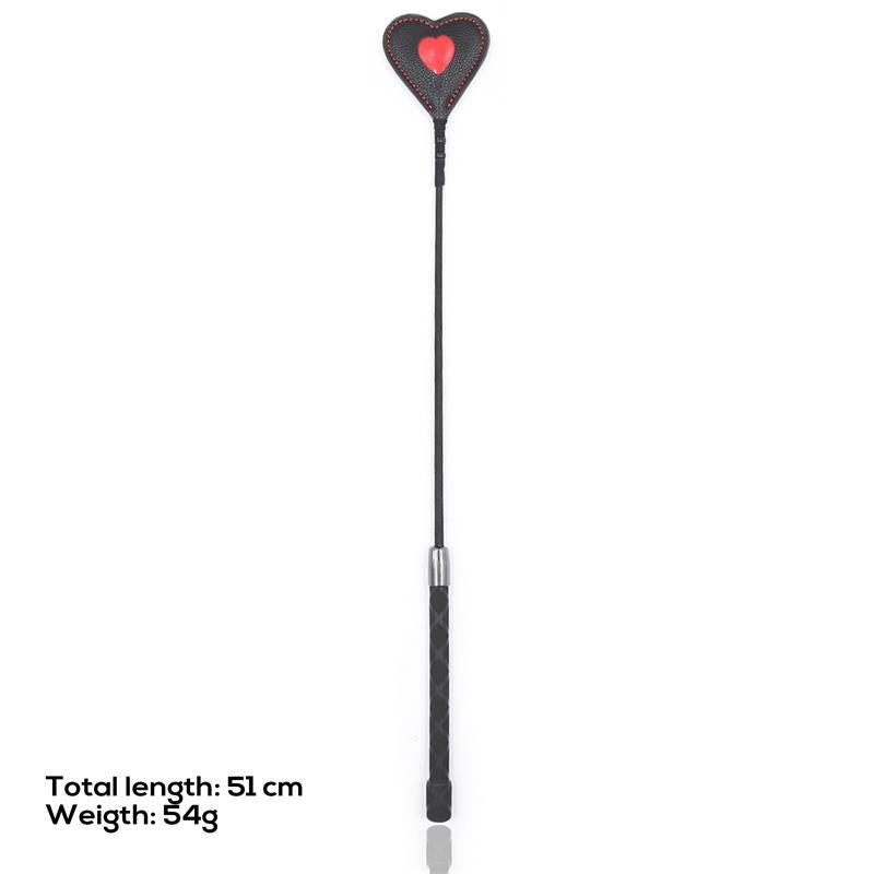 LATETOBED BDSM LINE - HEART SHAPED RIDING CROP 51 CM