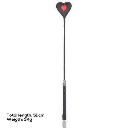 LATETOBED BDSM LINE - HEART SHAPED RIDING CROP 51 CM