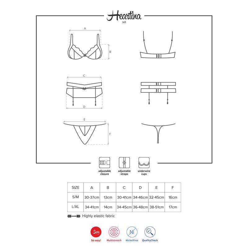 OBSESSIVE - HEARTINA 3 PIECES SET