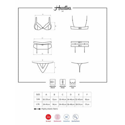 OBSESSIVE - HEARTINA 3 PIECES SET