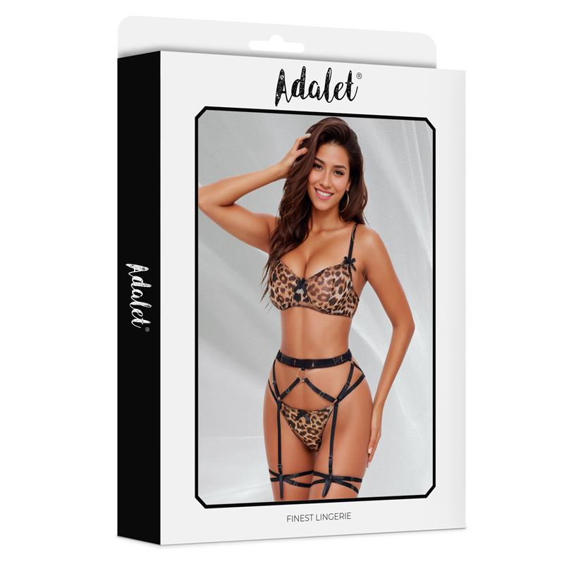 ADALET LINGERIE - HELENA BRA, GARTER BELT, PANTIES AND LEG RING SET