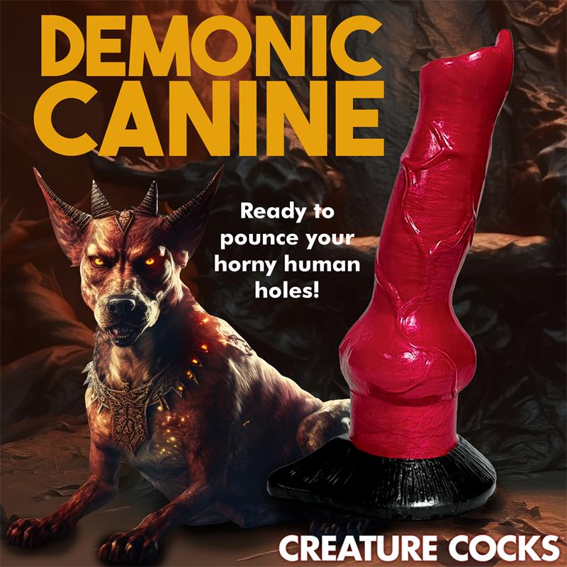 CREATURE COCKS - HELL-HOUND CANINE SILICONE DILDO 19 CM - 7.5