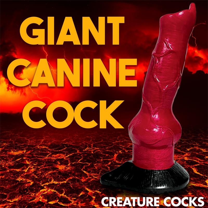 CREATURE COCKS - HELL-HOUND CANINE SILICONE DILDO 19 CM - 7.5