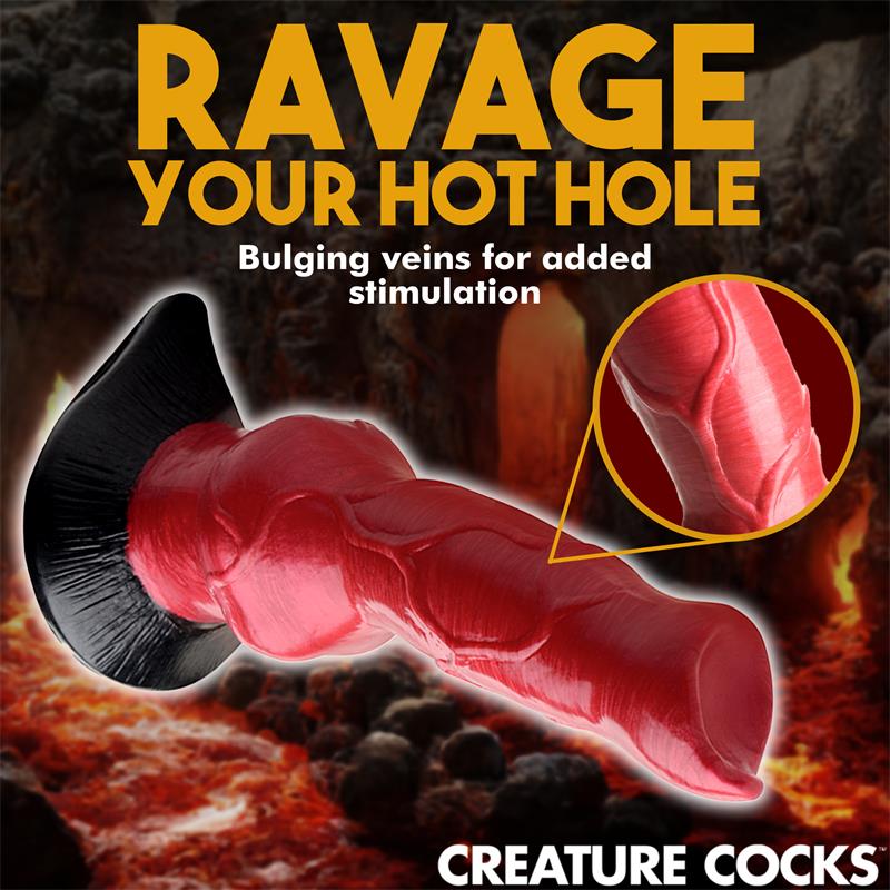CREATURE COCKS - HELL-HOUND CANINE SILICONE DILDO 19 CM - 7.5
