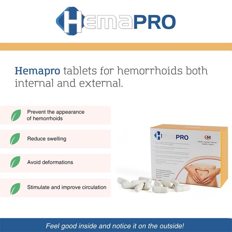 500 COSMETICS - HEMAPRO PASTILLAS PARA HEMORROIDES 60 COMPRIMIDOS
