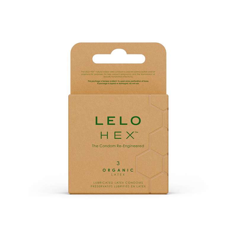 LELO - HEX CONDOMS ORGANIC 3 UNITS