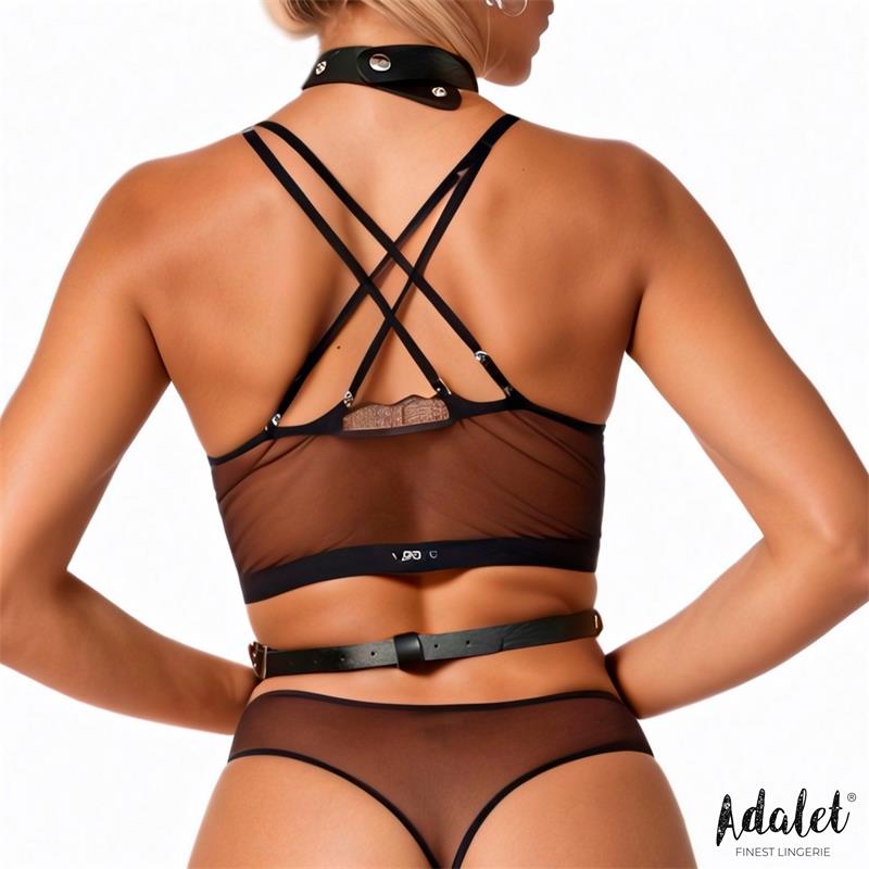 ADALET LINGERIE - HILDA CHEST HARNESS WITH CHAIN ONE SIZE