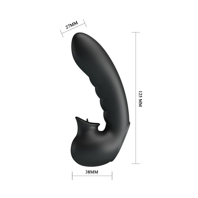 PRETTYLOVE - HOBGOBLIN FINGER SLEEVE VIBRATION AND STIMULATING TONGUE