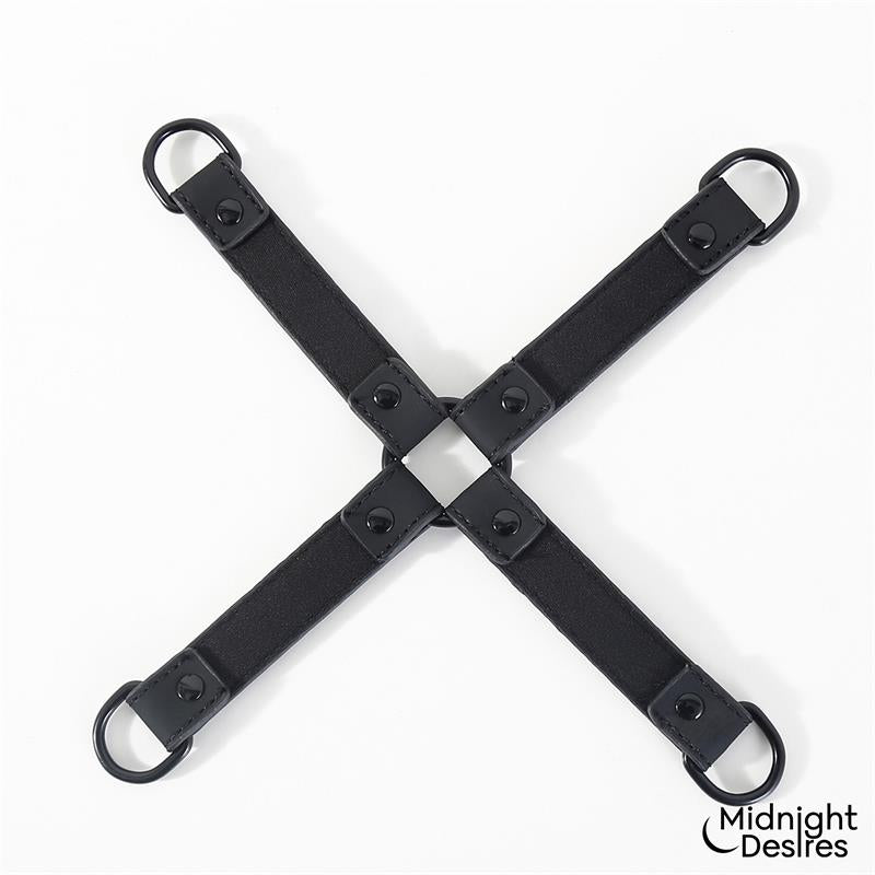 MIDNIGHT DESIRES - HOGTIE CROSS BAR HAND AND ANKLE CUFFS