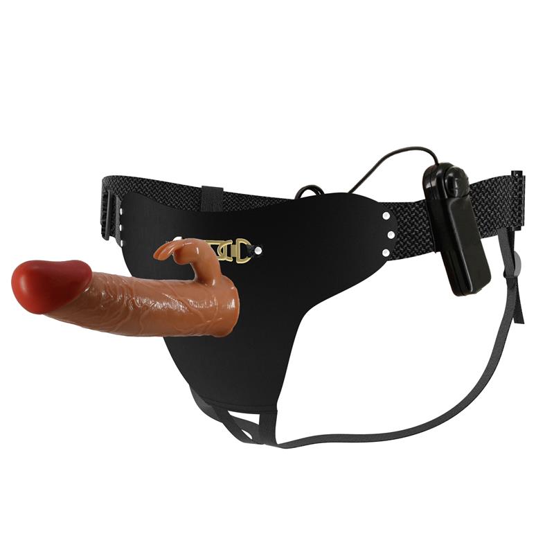 PRETTYLOVE - HOLLOW STRAP-ON DILDO WITH VIBRATION 7.4 MAVION