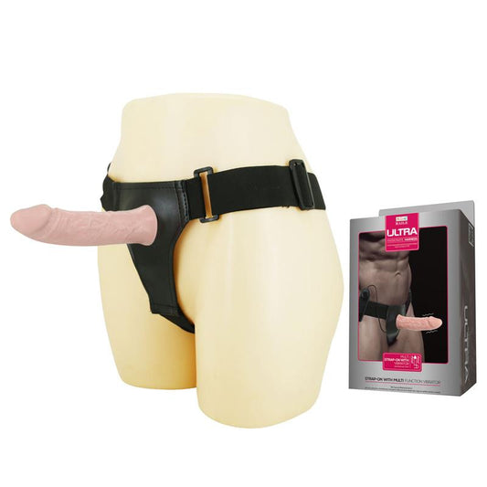 BAILE - HOLLOW STRAP-ON WITH VIBRATION 15.5 X 4.2 CM FLESH