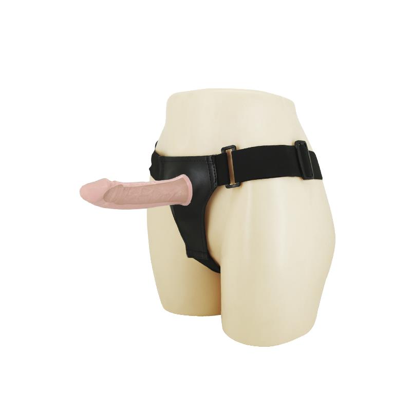 BAILE - HOLLOW STRAP-ON WITH VIBRATION 15.5 X 4.2 CM FLESH