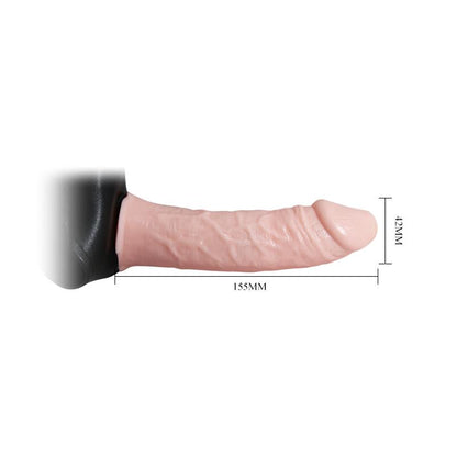 BAILE - HOLLOW STRAP-ON WITH VIBRATION 15.5 X 4.2 CM FLESH