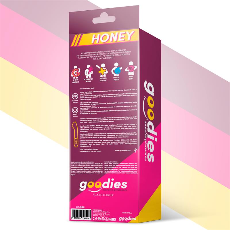 GOODIES - HONEY G-SPOT VIBE USB SILICONE FUCHSIA
