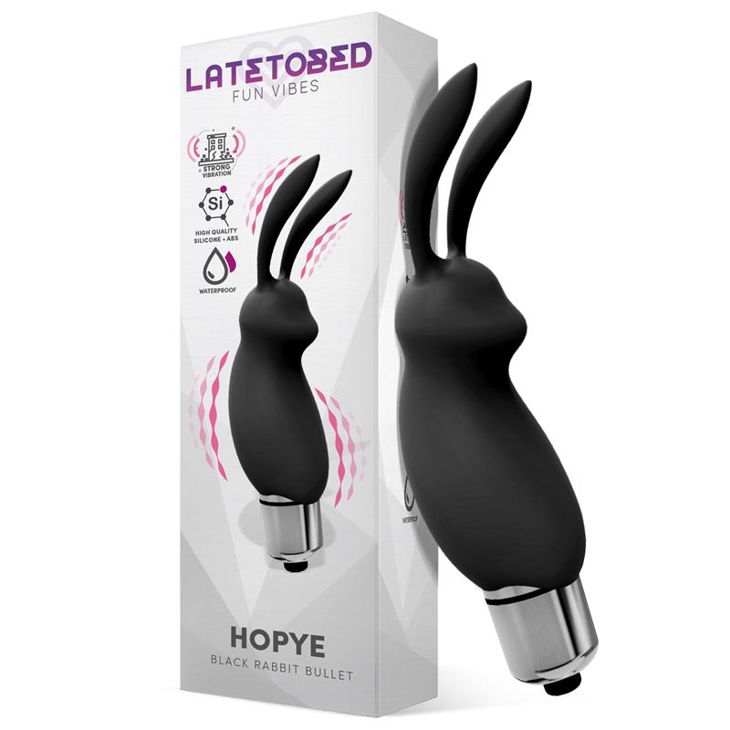 LATETOBED - HOPYE RABBIT VIBRATING BULLET SILICONE BLACK