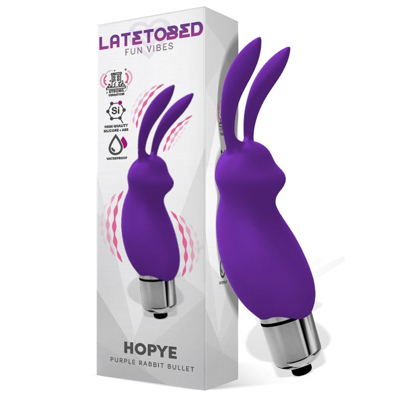 LATETOBED - HOPYE RABBIT VIBRATING BULLET SILICONE PURPLE