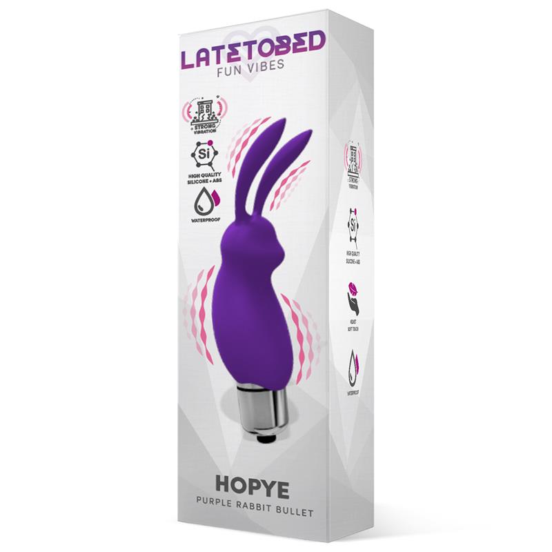 LATETOBED - HOPYE RABBIT VIBRATING BULLET SILICONE PURPLE