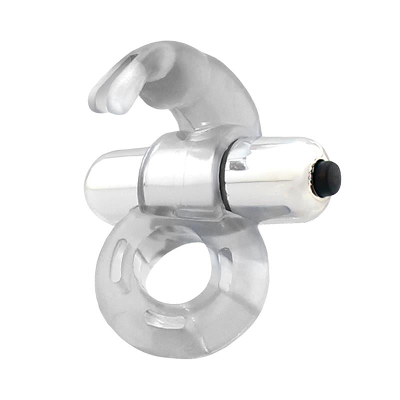LATETOBED - HORIZON VIBRATING PENIS RING WITH RABBIT CLEAR