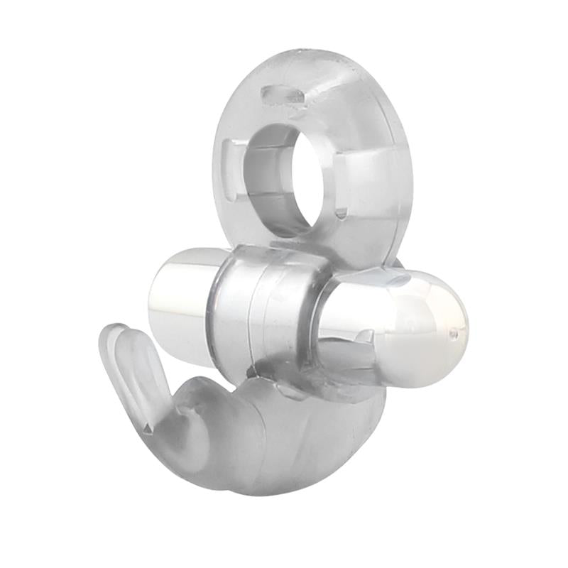 LATETOBED - HORIZON VIBRATING PENIS RING WITH RABBIT CLEAR