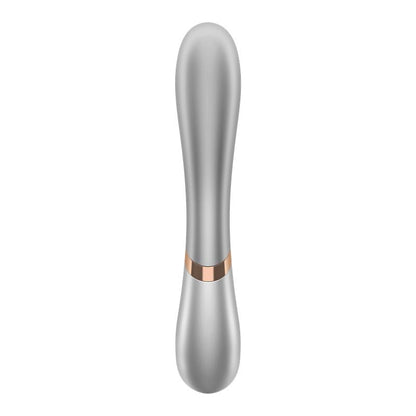 SATISFYER - HOT LOVER HEAT EFFECT VIBE WITH APP SILVER AND CHAMPAGNE