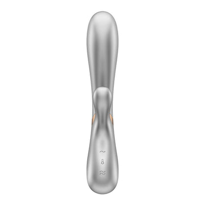 SATISFYER - HOT LOVER HEAT EFFECT VIBE WITH APP SILVER AND CHAMPAGNE