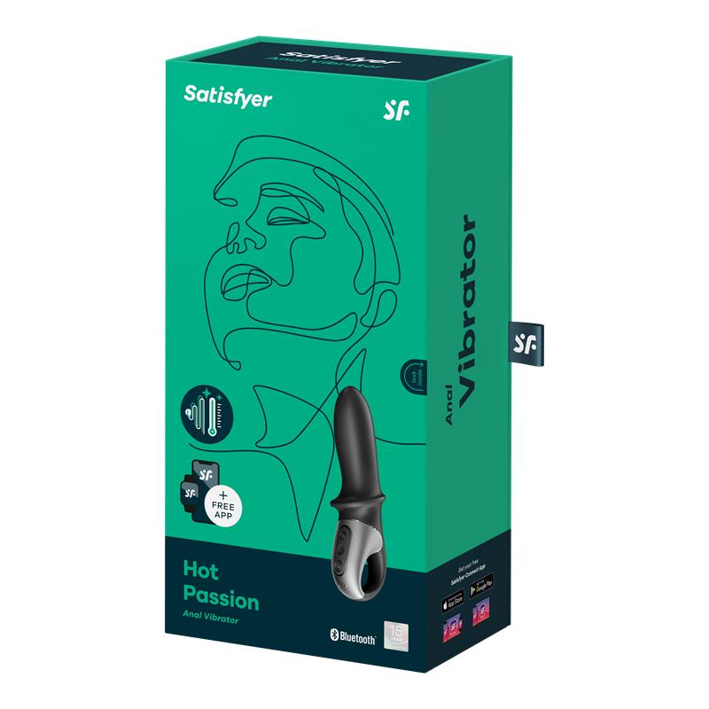 SATISFYER - HOT PASSION ANAL VIBRATOR APP BLACK