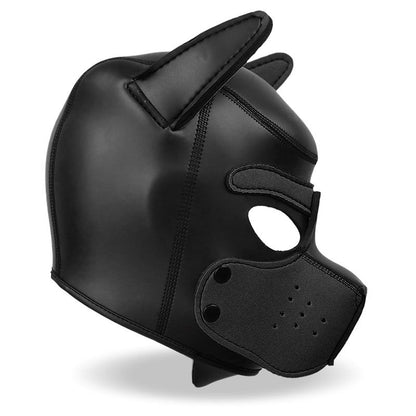 INTOYOU BDSM LINE - HOUND NEOPRENE DOG HOUND REMOVABLE MUZZLE BLACK ONE SIZE