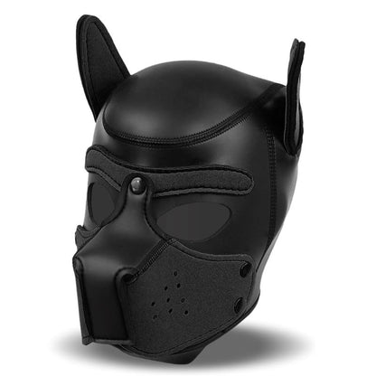INTOYOU BDSM LINE - HOUND NEOPRENE DOG HOUND REMOVABLE MUZZLE BLACK ONE SIZE