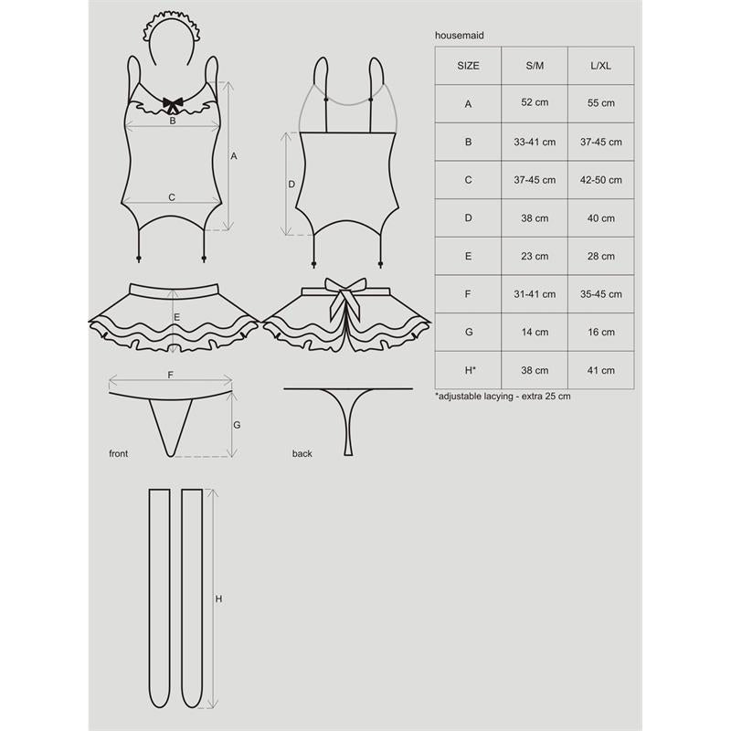 OBSESSIVE - HOUSEMAID COSTUME 5 PIECES