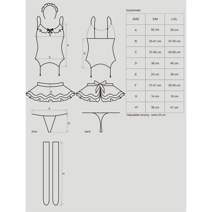 OBSESSIVE - HOUSEMAID COSTUME 5 PIECES