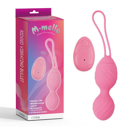 CHISA - HUEVO VIBRADOR CONTROL REMOTO RIDGED USB SILICONA 7.4