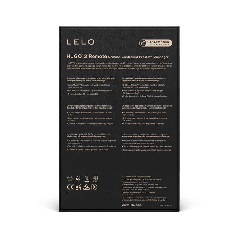 LELO - HUGO 2 REMOTE CONTROL PROSTATE MASSAGER GREEN