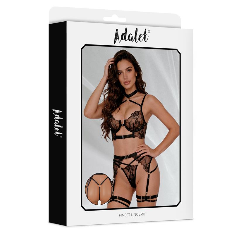 ADALET LINGERIE - HYACINTH BRA GARTER SET AND THONG