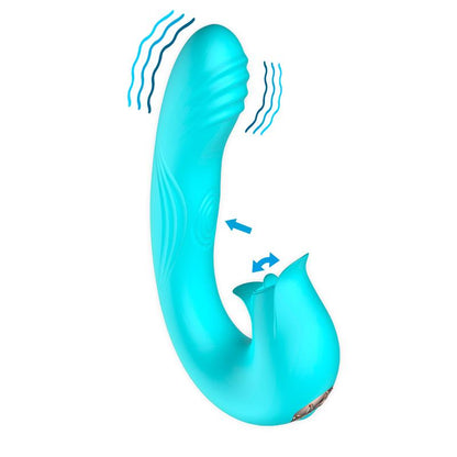 INTOYOU - VIBRATEUR HYDRA AVEC PULSATIONS ET LANGUE DE STIMULATION CLITORIDIENNE 3 MOTEURS USB