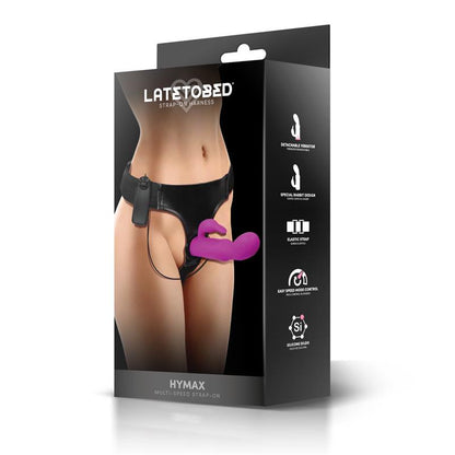 HARNESS COLLECTION LATETOBED - HYMAX STRAP-ON HARNESS MULTI-SPEED VIBE WITH RABBIT AND REMOTE CONTROL